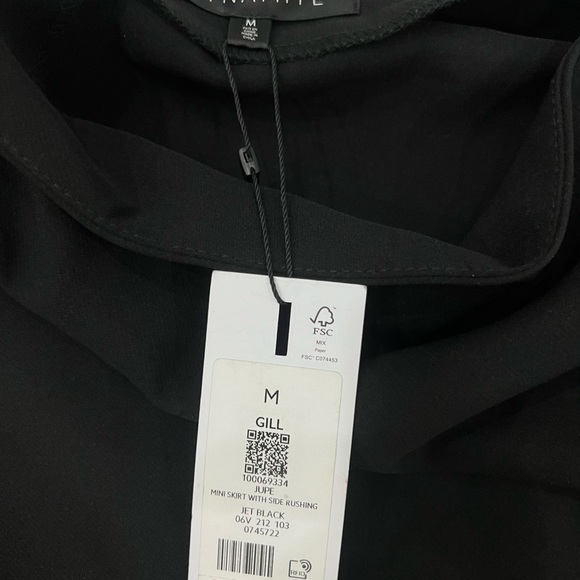 MINI SKIRT WITH SIDE RUSHING - Picture 2 of 2